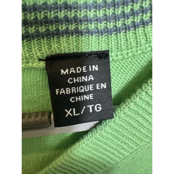 Greg Norman Med Pull Over Golf Sweater Long Sleeve V Neck light green XL - Picture 4 of 11